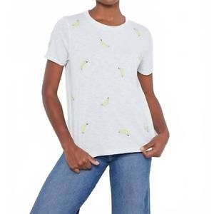 NEW LISA TODD bananas t-shirt in blue haze